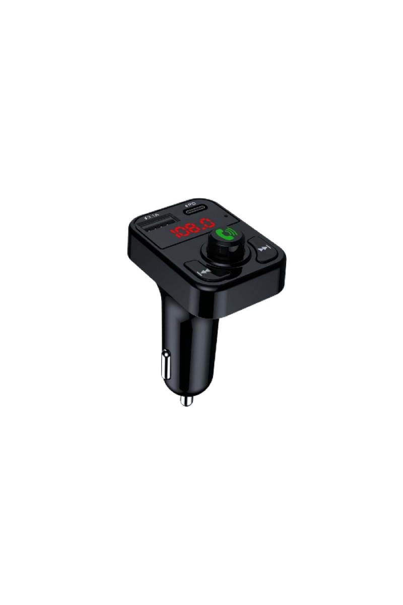 QC 3.1A USB ve PD TF FM Transmitter 23W Dijital Ekranlı