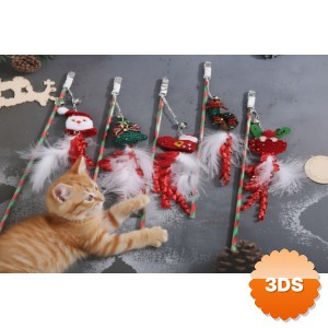 Yılbaşı Temalı Zilli Kedi Oyun Oltası