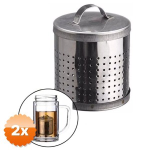 2 Adet Büyük Metal Çay Süzgeci