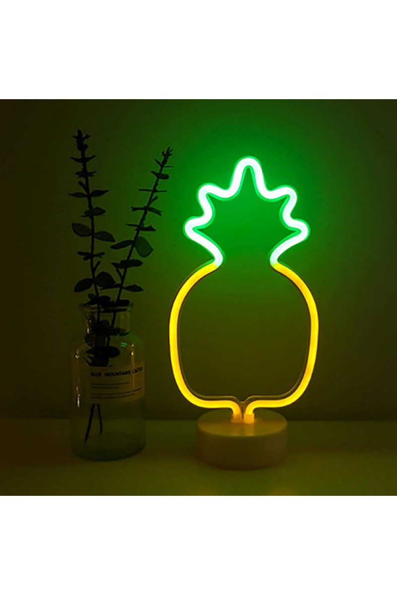 Ananas Neon LED Lamba 16x32.5 cm Tropikal Tasarım