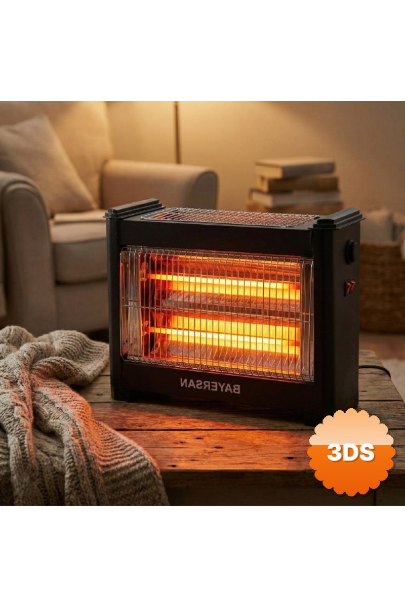 Şömine Tipi Isıtıcı Soba 1800W Cam Görünümlü Elektrikli