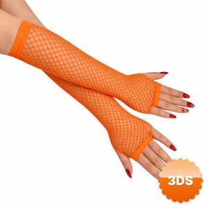 Retro Turuncu File Parmaksız Eldiven 26 cm