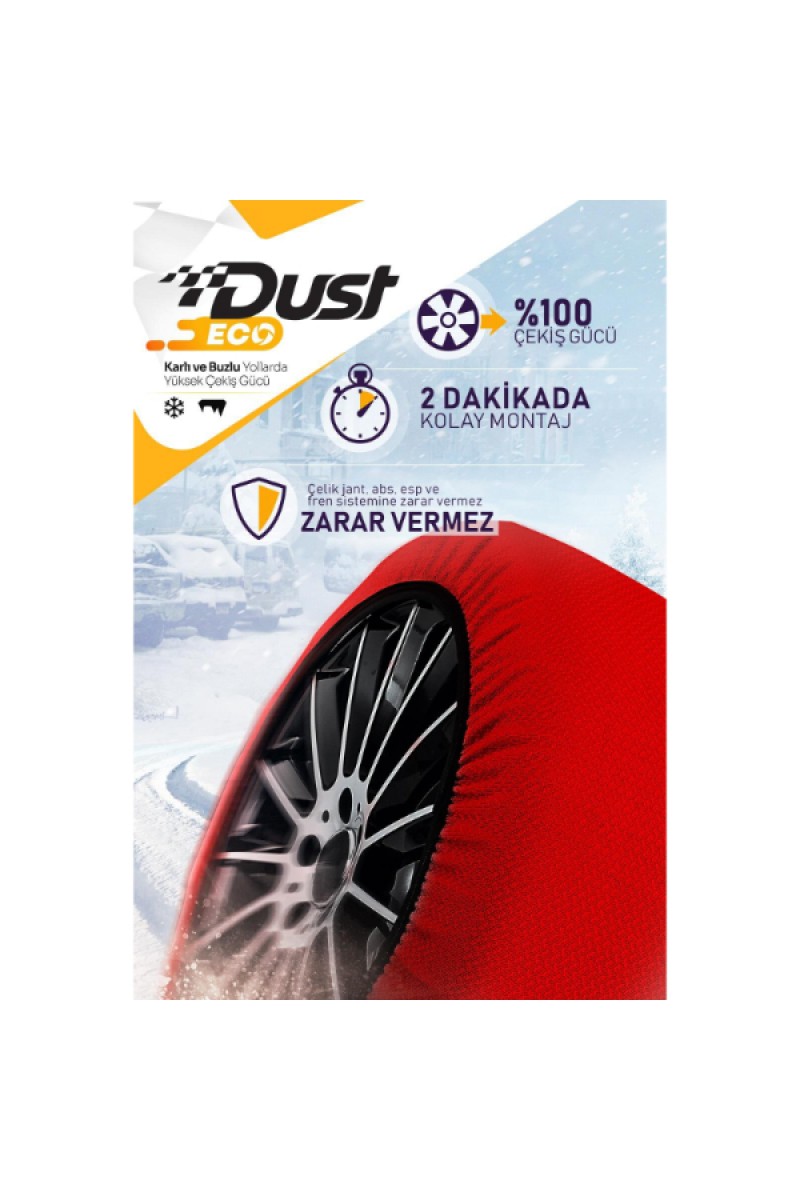 Dust Eco Kar Çorabı 2 Adet Montaj Eldivenli