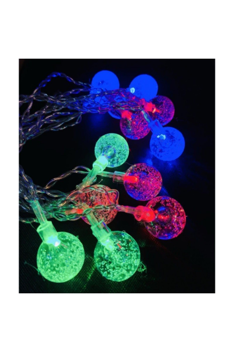 3m 20 Led Kristal Top RGB Pilli