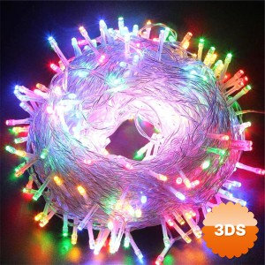 3 Metre 20 LED RGB 2 Kademeli Şeffaf Kablo