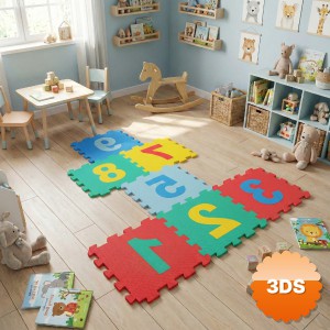 9 Parça Sayılar Puzzle Yer Matı
