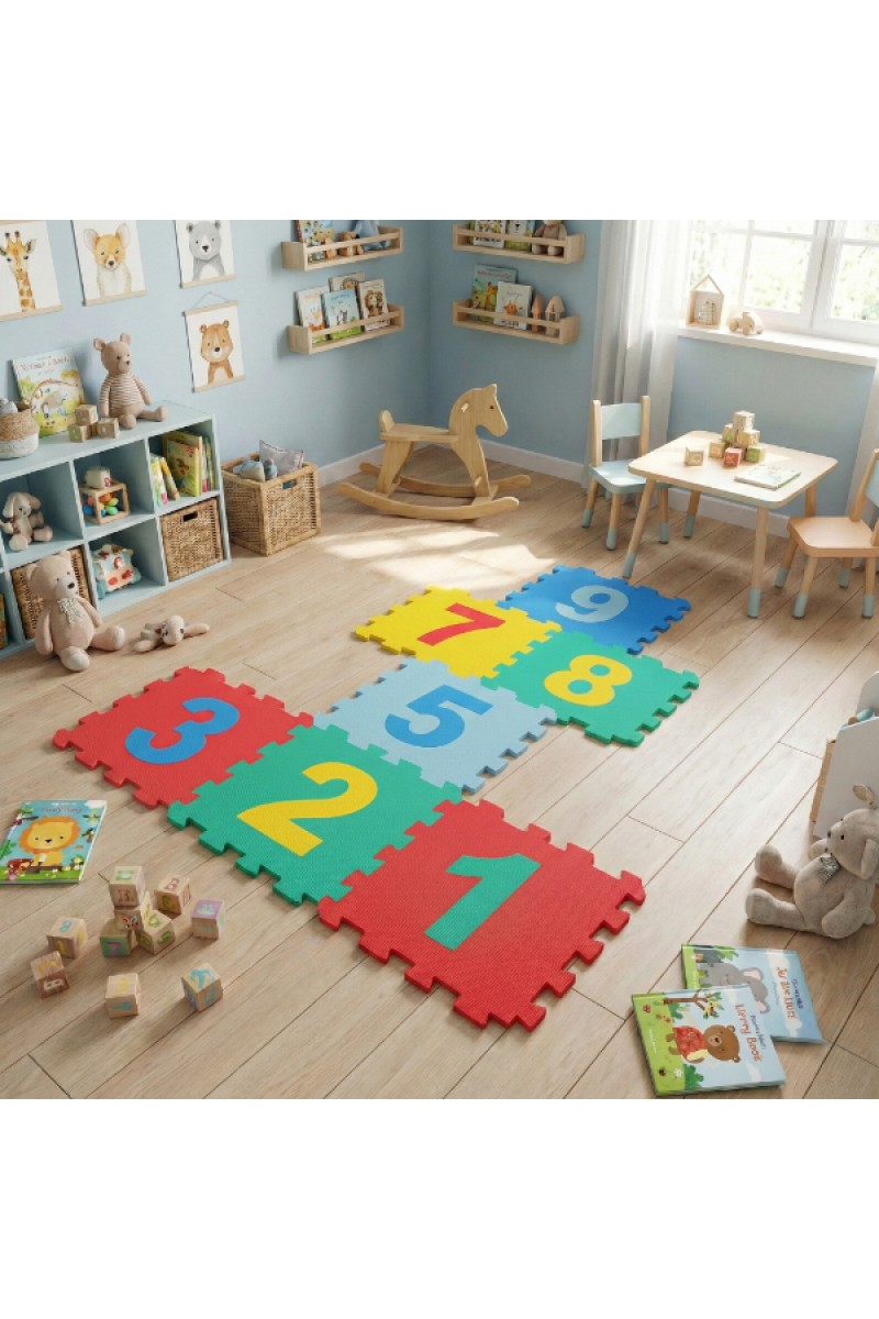 9 Parça Sayılar Puzzle Yer Matı