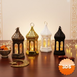 Ramazan Temalı Büyük Altıgen Kapalı Kubbe LED Lamba