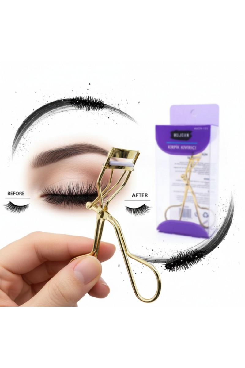 Gold Kirpik Kıvırıcı Metal Ergonomik Saplı