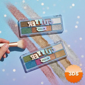 8 Renk Yaz Glitter Far Paleti 2li Set Yoğun Pigmentli