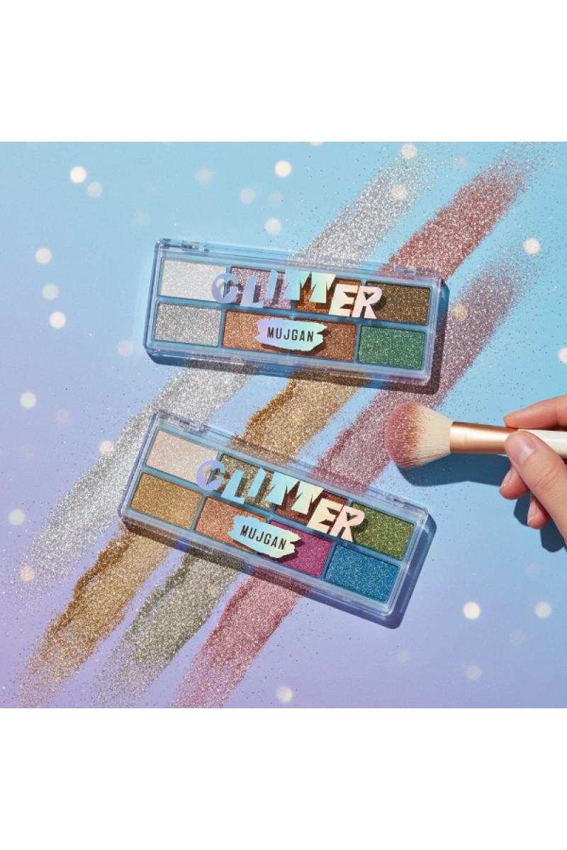 8 Renk Yaz Glitter Far Paleti 2li Set Yoğun Pigmentli