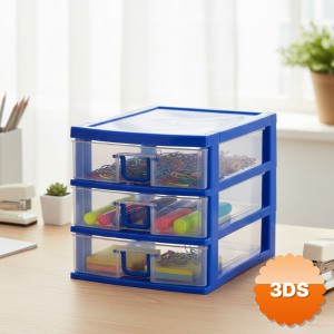 Mini 3 Çekmeceli Komidin Organizer