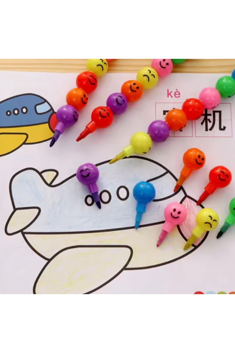 4’lü emojili yumurtlayan boya kalemi seti