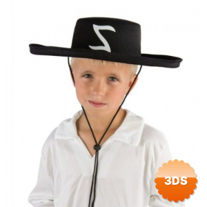 Z Logolu Çocuk Boy Bağcıklı Zorro Şapkası