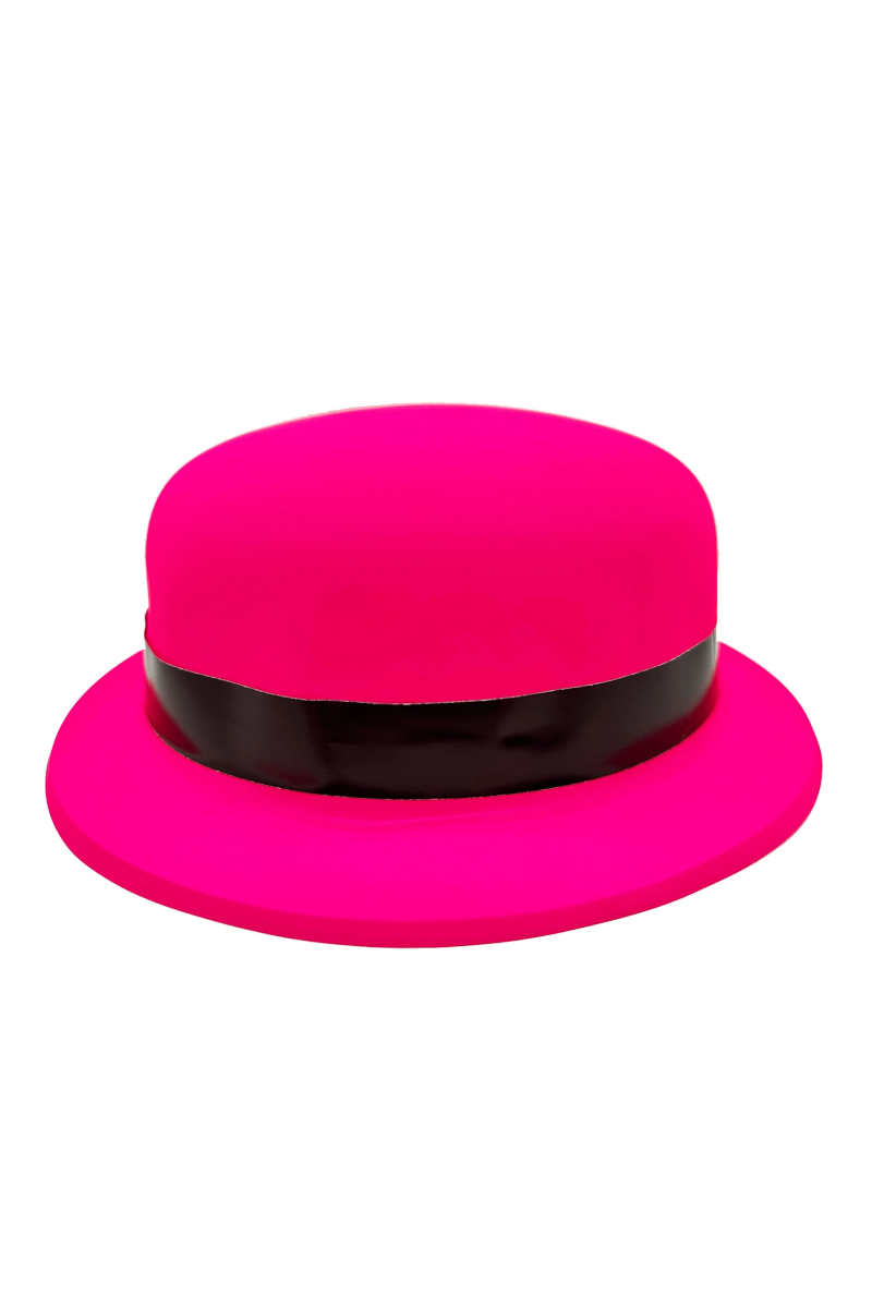 Neon Pembe Uv Parti Şapkası Plastik