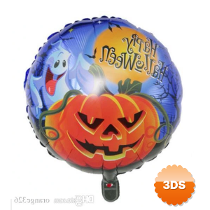 Hayalet Ve Balkabağı Desenli Folyo Balon 18 İnç – 45 Cm