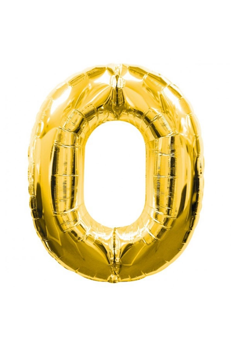 0 Rakamlı Folyo Balon Gold Renk 40 İnç