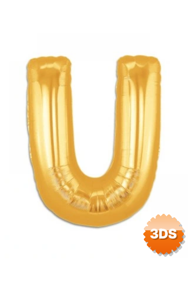 U Harf Folyo Balon Altın Renk 40 İnç