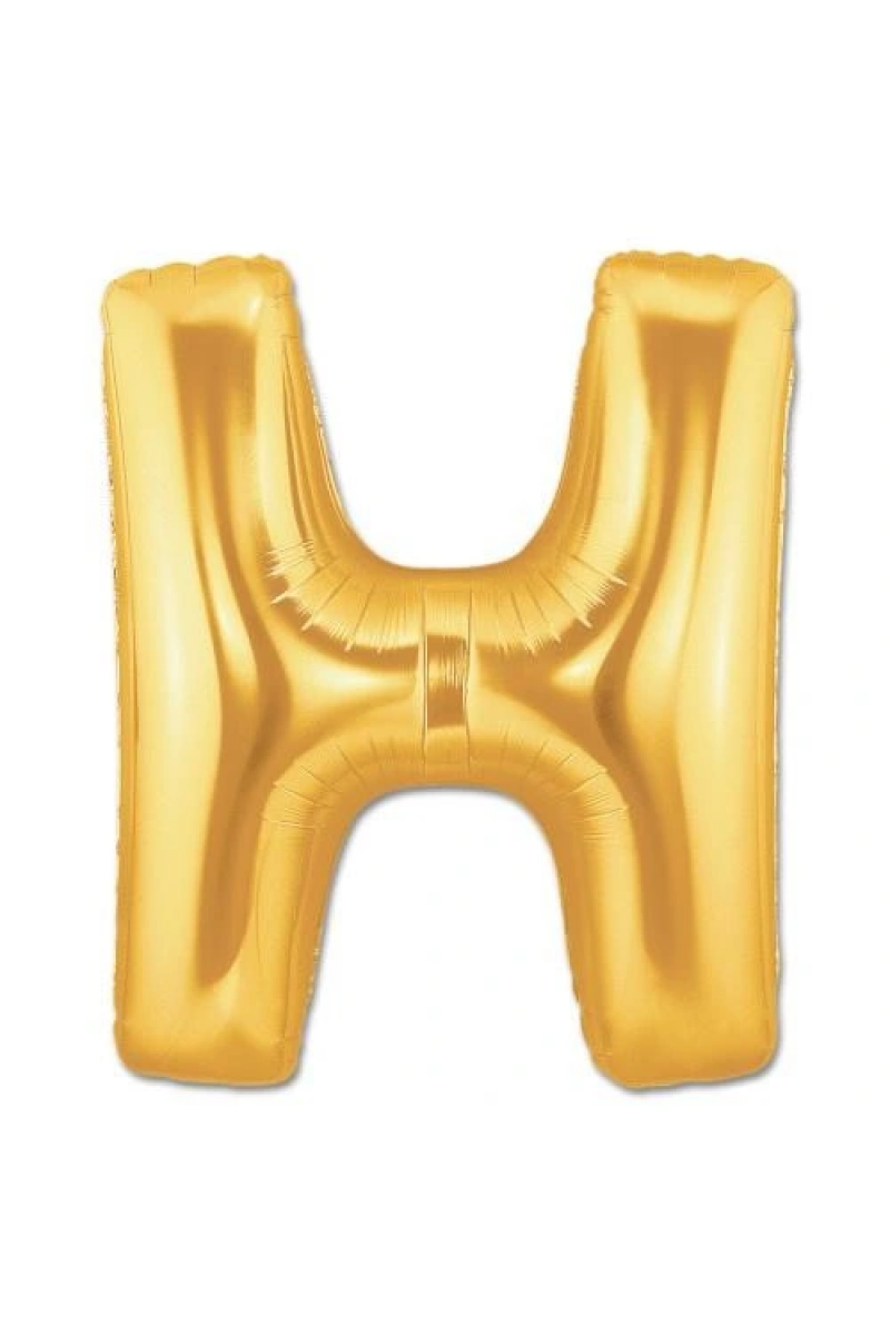 H Harf Folyo Balon Altın Renk 40 İnç