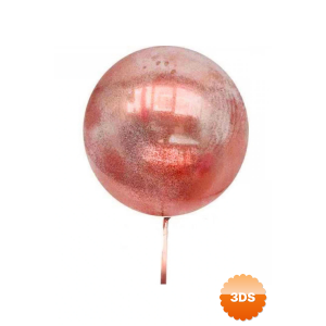 Kırmızı Simli Yuvarlak Şeffaf Balon 24 İnç