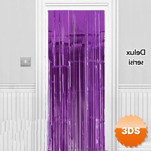 Mor Metalize Parti Perdesi 100x200 Cm – Kapı Ve Arka Fon Perdesi