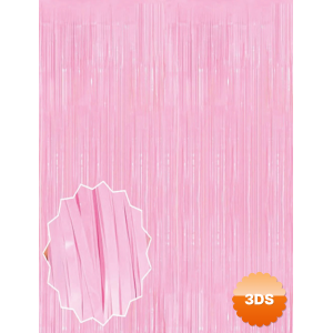 Soft Pembe Püsküllü Kapı Perdesi - Parti, Baby Shower, Cinsiyet Partisi 1x2 M