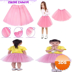 Pembe Renk Tütü Etek Bale Eteği Gösteri Eteği Çocuk Bebek Boy
