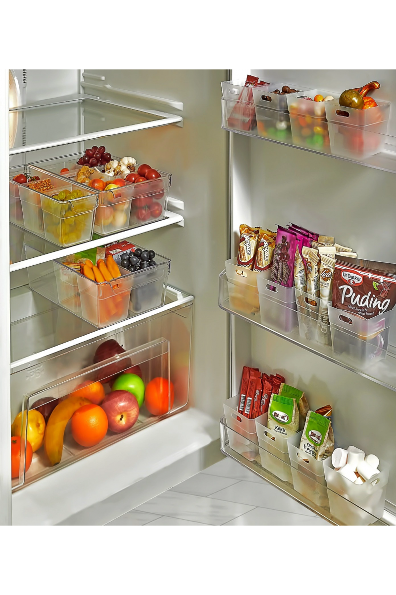 12 Li Buzdolabı İçi Mini Düzenleyici Kutu Organizer - Buzdolabı Kapak Düzenleyici