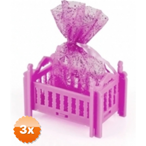 3 Adet Bebek Mevlüt Şekeri - Pembe Beşik