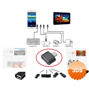 Usb To Micro Usb Ye Dönüştürücü - Klavye Mouse Joystick Telefona Bağlama