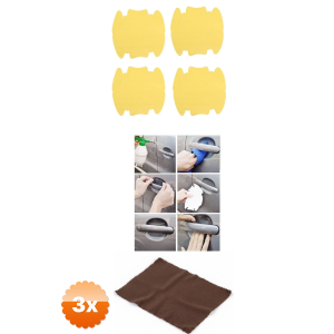 3 Paket 5li Set Araba Kapı Kolu Koruyucu Çizilme Önleyici Şeffaf Sticker Film Koruma Seti
