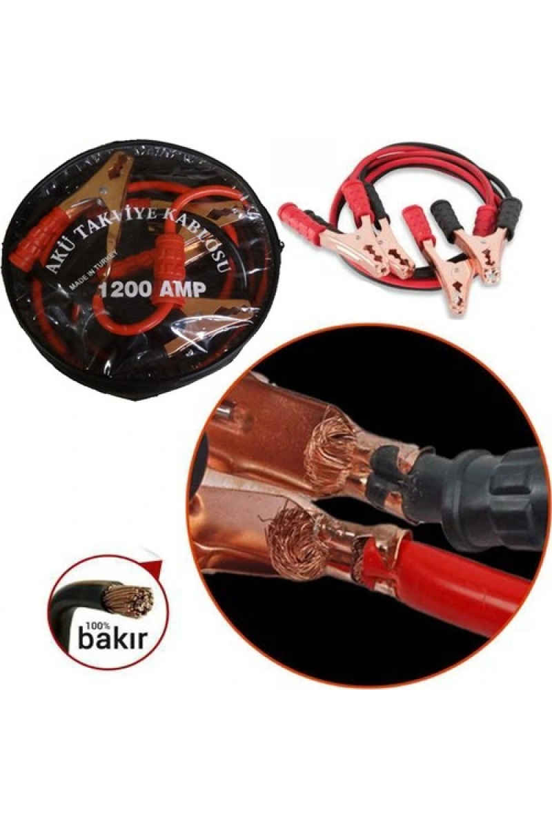 Akü Takviye Kablosu 1200 Amper (taşıma Çantalı)
