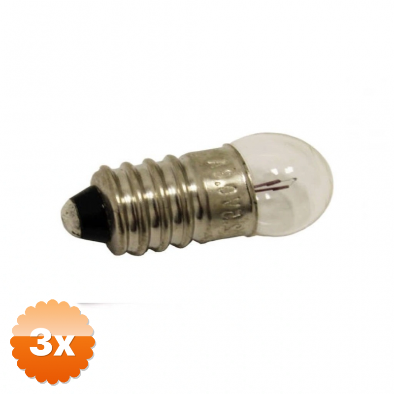 3 Adet Deney Ampulü - 3.8 V - Okul Deney Ampulü