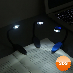 Kitap Okuma Işığı Led Booklight Kıskaçlı Pilli Model Led Işık