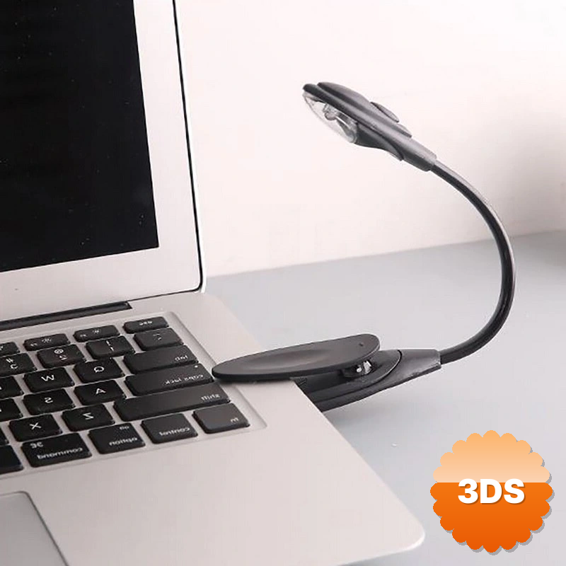 Kitap Okuma Işığı Led Booklight Kıskaçlı Pilli Model Led Işık