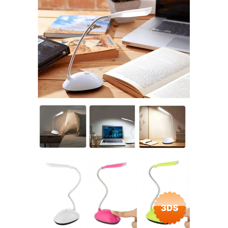 Masa Lambası Spiral Led Kitap Okuma Işığı Pilli Model Led Lamba