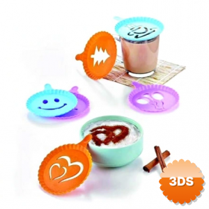Renkli Kahve Süsleme Şablonları - 8li Magic Süsleme Şablonu