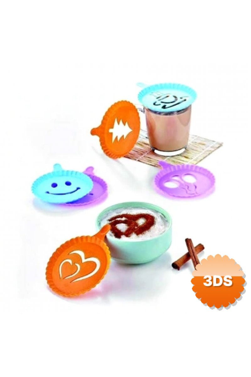 Renkli Kahve Süsleme Şablonları - 8li Magic Süsleme Şablonu