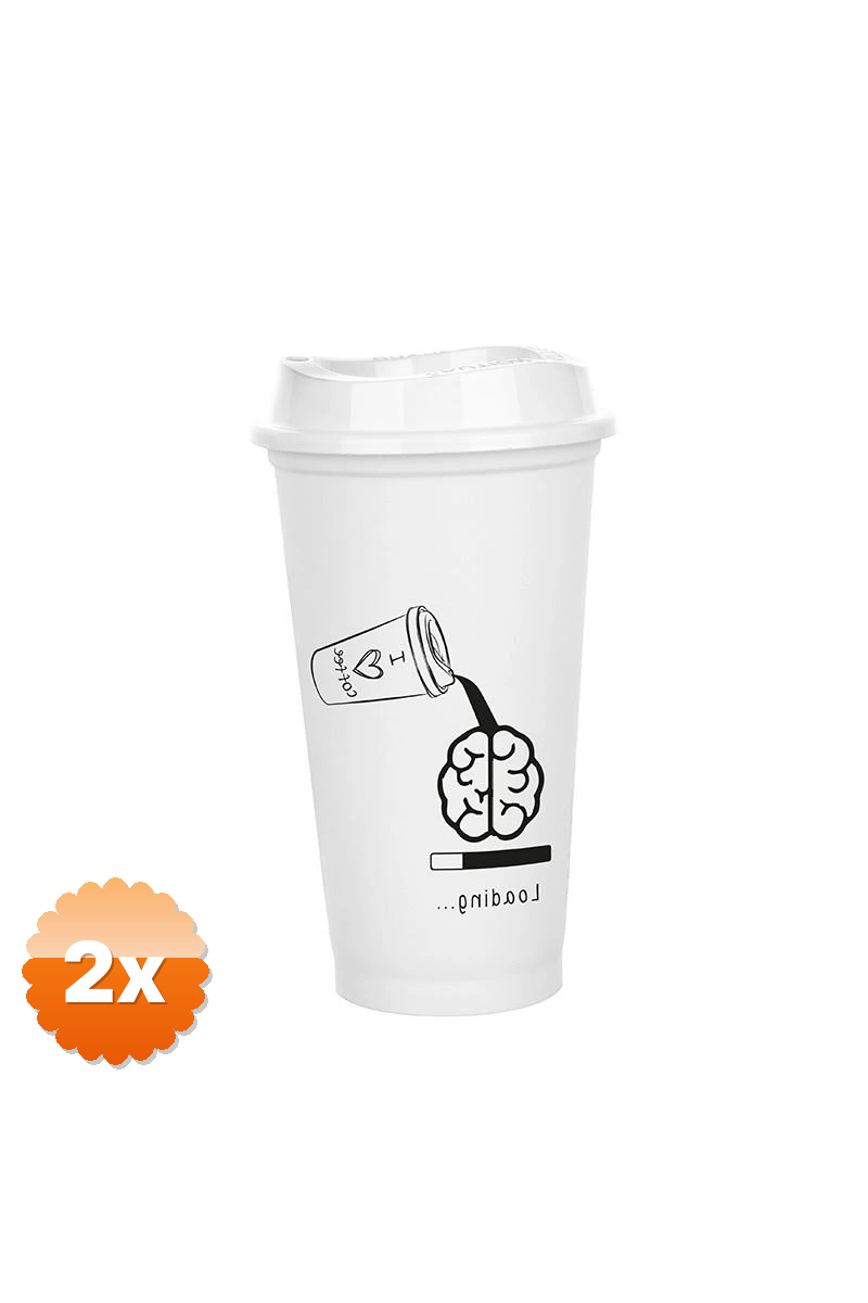 Kahve Bardağı - Kapaklı Beyaz 473 Ml