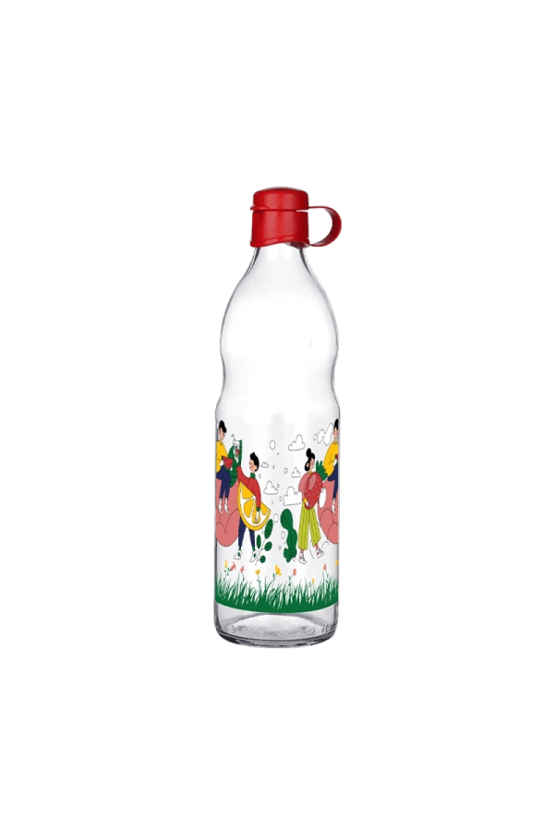 Frido Desenli Cam Suluk 1000 Ml