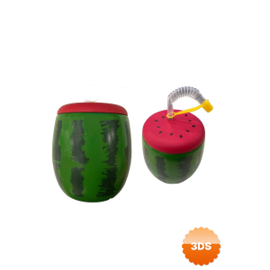 Karpuz Tasarımlı Pipetli Suluk 900 Ml