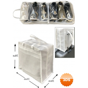 Ayakkabı Saklama Ve Taşıma Çantası (çizgili Model) Shoe Tote