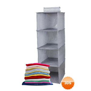4 Gözlü Dolap Organizer Zebra Model