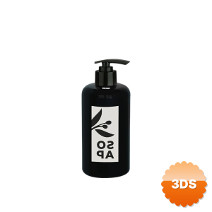 Sıvı Sabunluk Yuvarlak Plastik Pompalı 500 Ml - Siyah