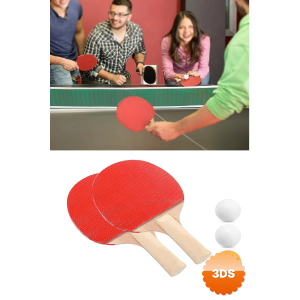 Ping Pong Masa Tenisi Seti Tenis Raketi Seti 2 Raket + 3 Ping Pong Topu Spor Aksesuarları