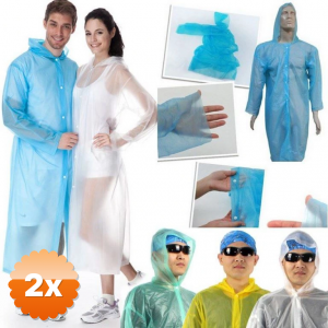 2 Adet Tek Kullanımlık Çıtçıtlı Yağmurluk