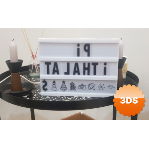 Cinematic Harflerle Işıklı Mesaj Veren Light Box Led Pano A4