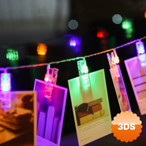 Renkli Işıklı Mandallı Fotoğraf Albümü 10 Lu - Rgb