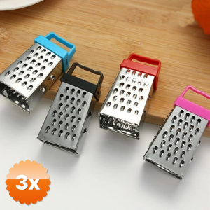 3 Adet 3 Fonksiyonlu Mıknatıslı Mini Sarımsak Peynir Rendesi 8 Cm