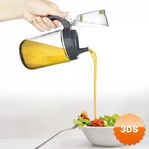 Cam Yağdanlık - Kulplu Sirkelik Sosluk 660ml